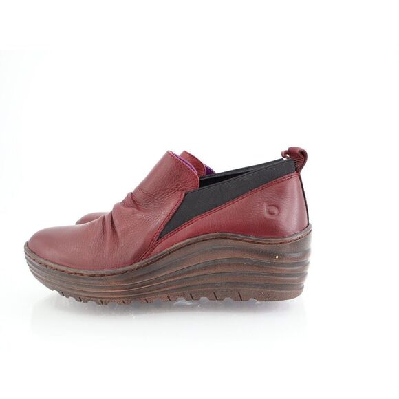 Bionica Gallant Ankle Boots Women's Size 9 Red Wedge Leather Bootie Slip On Shoe - Picture 4 of 11